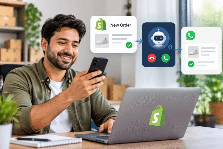 Shopify order confirmation calls powered by AI automation
